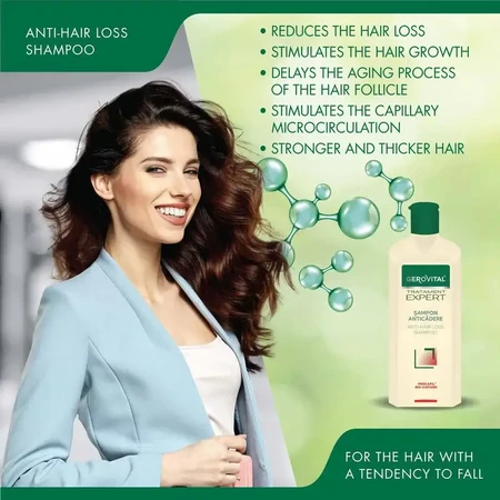Gerovital Tratament Expert Champú anticaída, 400 ml