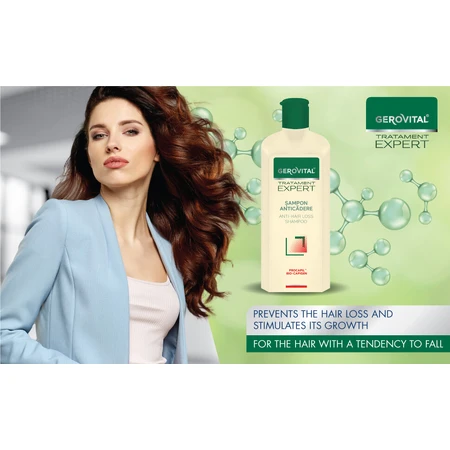 Gerovital Tratament Expert Champú anticaída, 400 ml