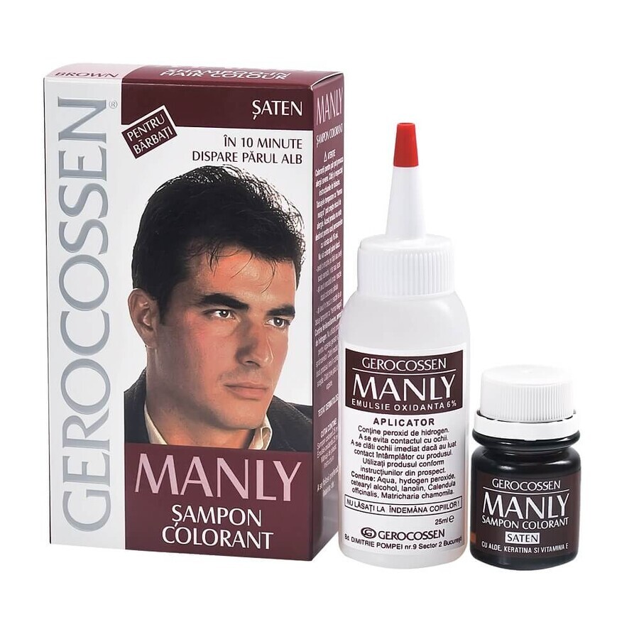 Men's shampoo dye Manly satin, 25ml, Gerocossen