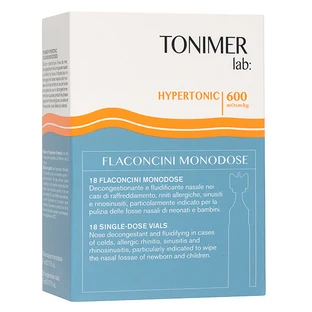 Seawater, Hypertonic 600 mOsm/Kg, 18 vials x 5 ml, Tonimer
