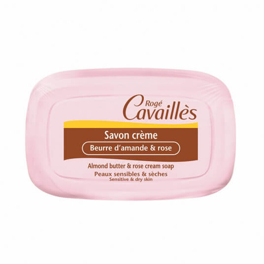 Cream soap with almond butter and rose, 115 g, Roge Cavailles