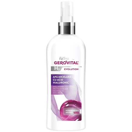 Agua micelar con ácido hialurónico Gerovital H3 Evolution, 150 ml, Farmec