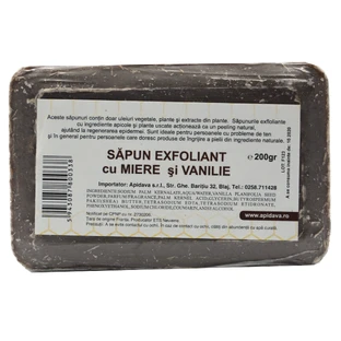 Exfoliating soap with honey and vanilla, 200 g, Apidava