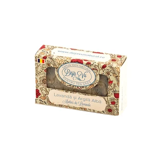 Jabón natural con lavanda y arcilla blanca, 90 g, Deja Vu