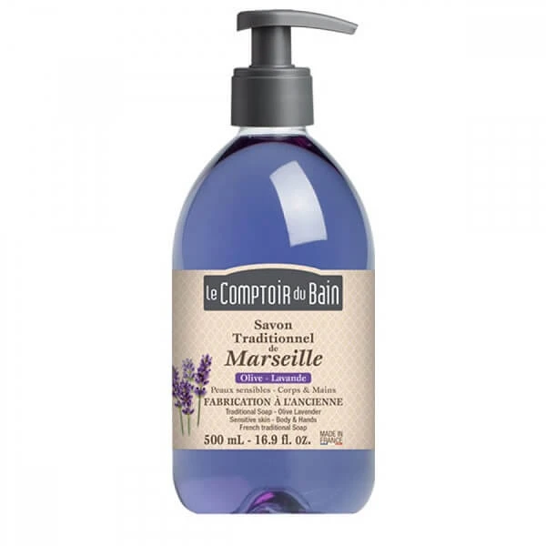 Traditional Marseille soap with Lavender-Maslin fragrance, 500 ml, Le…