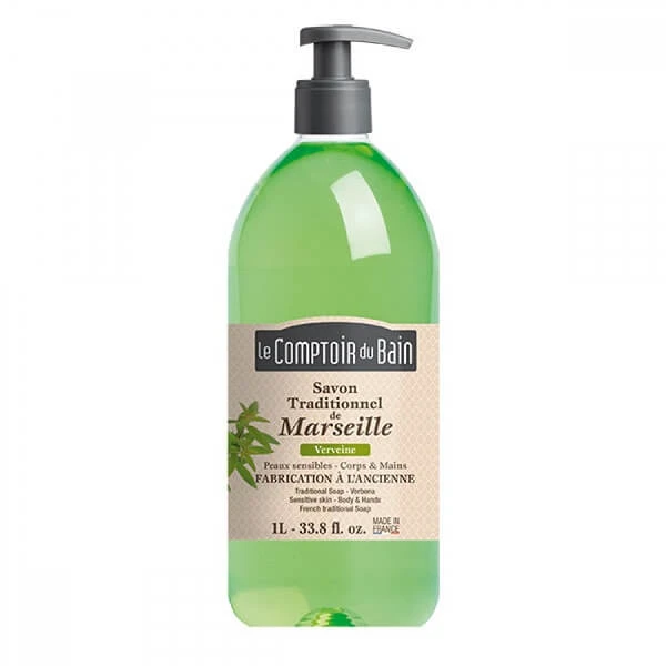Traditional Marseille soap with Verbena fragrance, 1000 ml, Le…