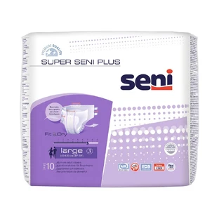 Luiers met gesloten systeem, Large, 10 stuks, Super Seni Plus