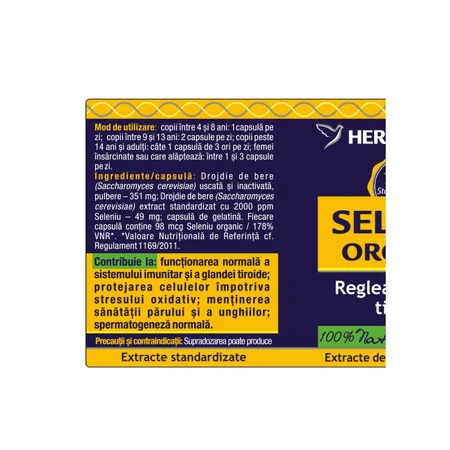Selenium Organic, 120 capsules, Herbagetica