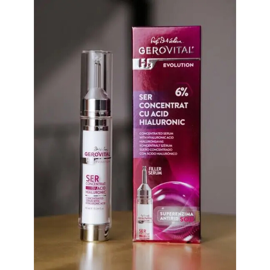 Hyaluronzuur serum 6% Gerovital H3 Evolution, 10 ml, Farmec