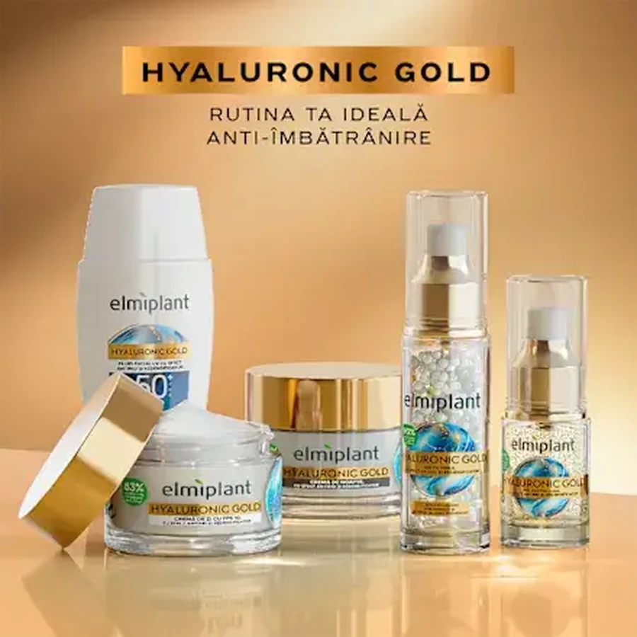 Facial serum with Hyaluronic Gold filling effect, 30 ml, Elmiplant