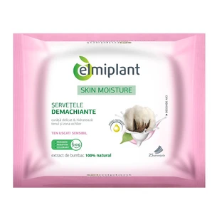 Skin Moisture Cleansing Wipes für trockene und empfindliche Haut, 25 Stück, Elmiplant