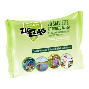 Citronatural Mosquito Wipes, 20 piezas, Zig Zag