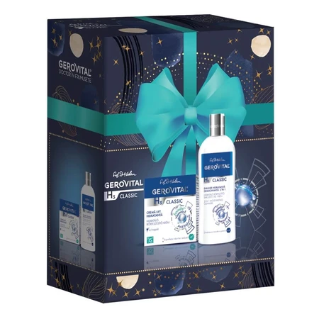 Set Gerovital GH3 Classic 2in1 Emulsion Nettoyante 200ml, Crème Lift Hydratante 50ml, Farmec
