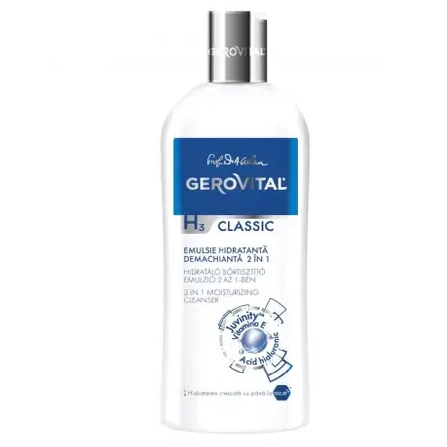 Set Gerovital H3 Classic 2 in 1 Make-up-Entferner 200 ml, Lifting Feuchtigkeitsсreme 50 ml, Farmec