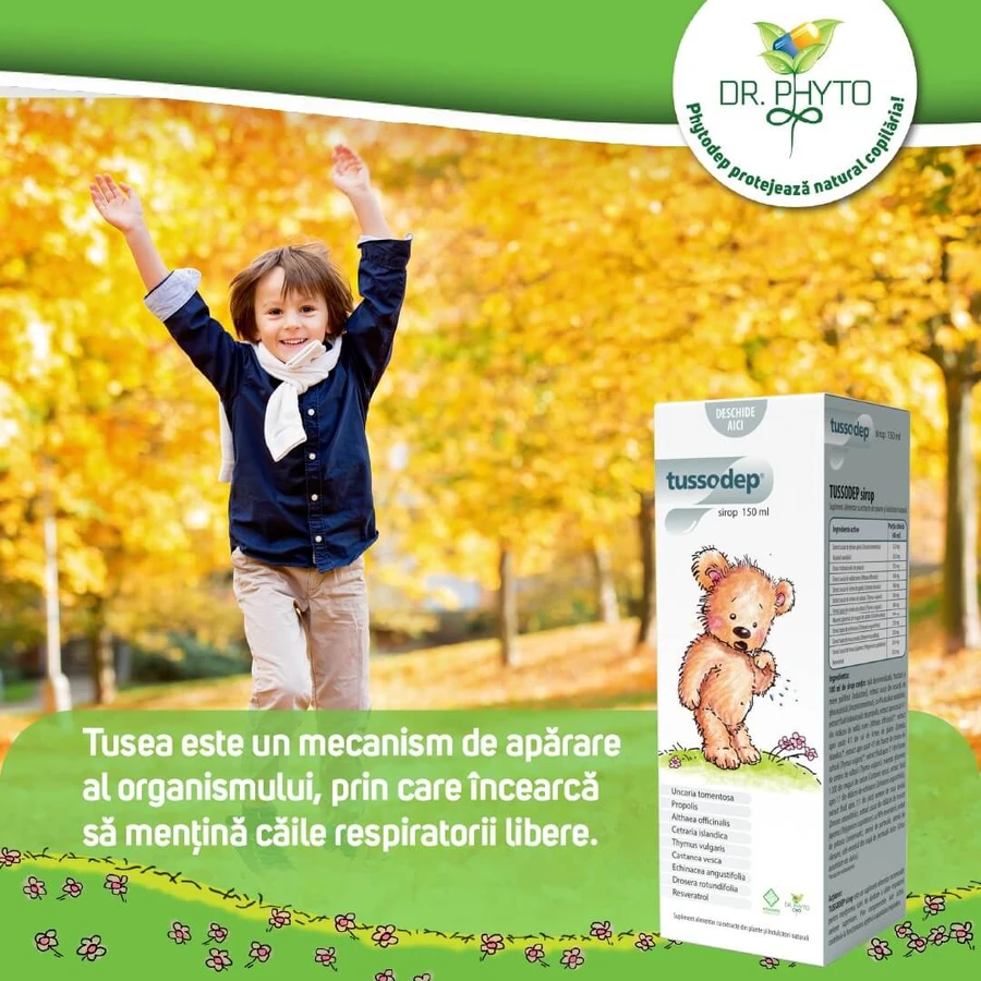 Tussodep jarabe para la tos para niños, 150 ml, Dr. Phyto