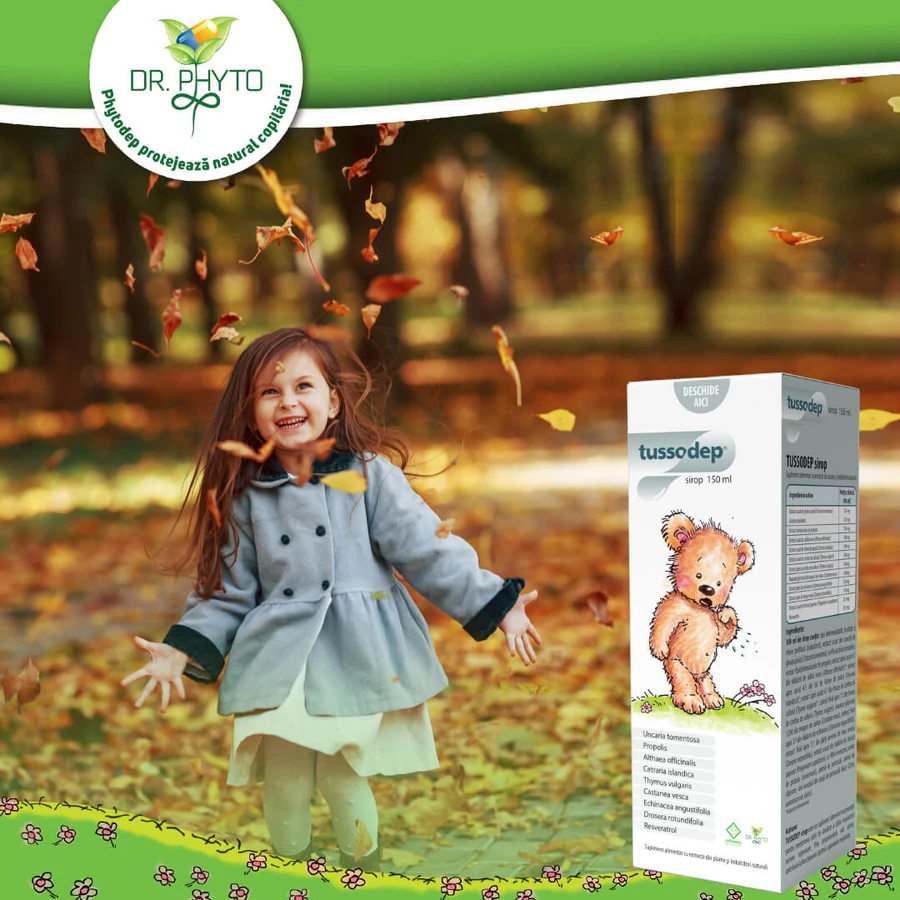 Tussodep jarabe para la tos para niños, 150 ml, Dr. Phyto
