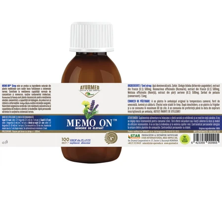 Jarabe Memo On, 100 ml, Ayurmed