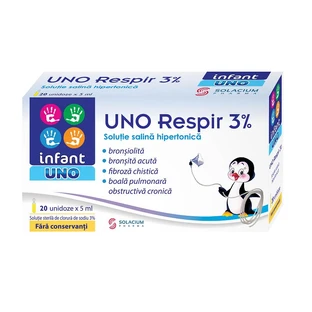 Hypertone zoutoplossing Infant Uno Respir 3%, 20 eenheden x 5 ml, Solacium
