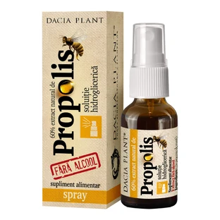 Natural propolis extract spray without alcohol, 20 ml, Dacia Plant
