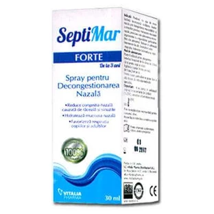 Spray descongestionante nasal, SeptiMar Forte, 30 ml, Vitalia