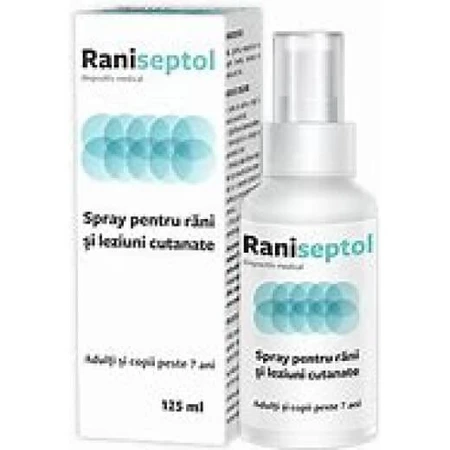 Spray para heridas y lesiones cutáneas, Raniseptol, 125 ml, Zdrovit