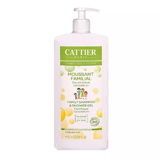 Espuma limpiadora bio corporal y capilar para toda la familia, 1L, Cattier