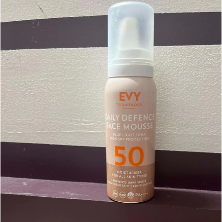 Espuma facial unisex Daily Defence SPF 50, 75 ml, Evy Technology