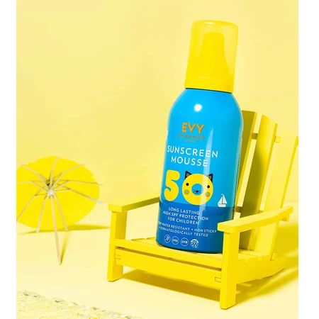 Gezichts- en lichaamsschuim voor kinderen SPF 50, 150 ml, Evy Technology 