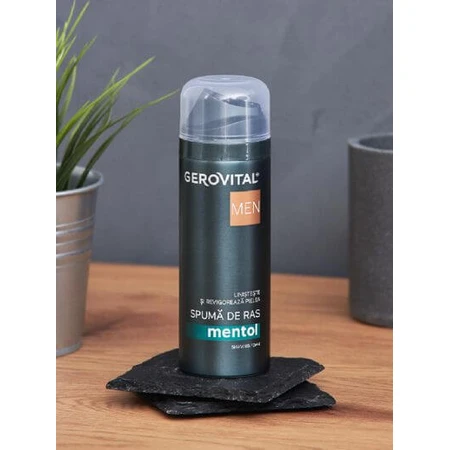 Gerovital Men Espuma de afeitar con mentol, 200 ml