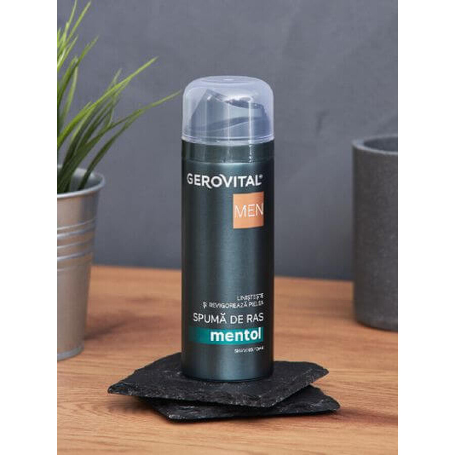 Gerovital Men shaving foam with menthol, 200 ml, Farmec