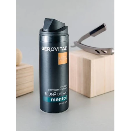 Gerovital Men Espuma de afeitar con mentol, 200 ml