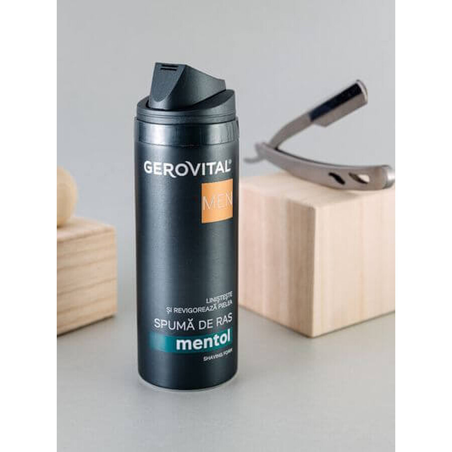 Gerovital Men shaving foam with menthol, 200 ml, Farmec