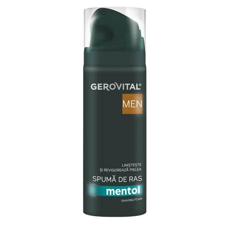 Gerovital Men Espuma de afeitar con mentol, 200 ml