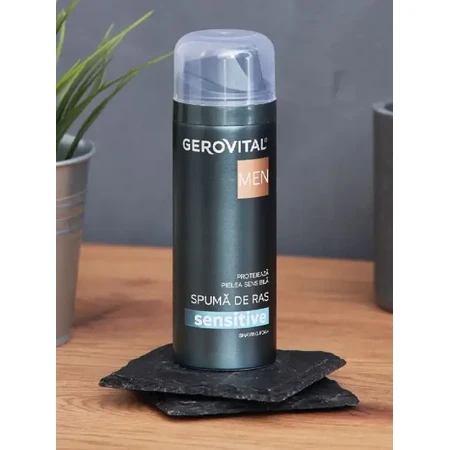 Gerovital Men Sensitive Espuma de afeitar, 200 ml