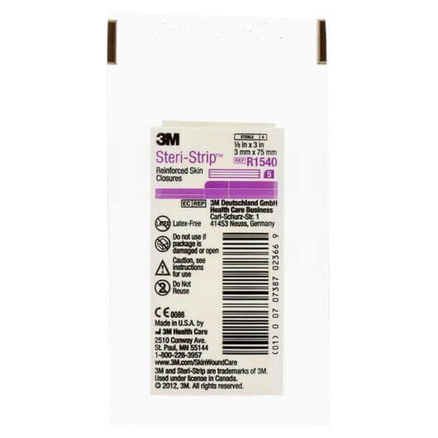 Shop Steri-Strip Klebestreifen zum Nähen von Wunden 3x75 mm R1540, 1 Stück, 3M Steri-Strip Klebestreifen zum Nähen von Wunden 3x75 mm R1540, 1 Stück, 3M