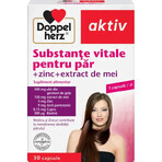 Essentiële stoffen voor het haar, 30 capsules, Doppelherz Essentiële stoffen voor het haar, 30 capsules, Doppelherz