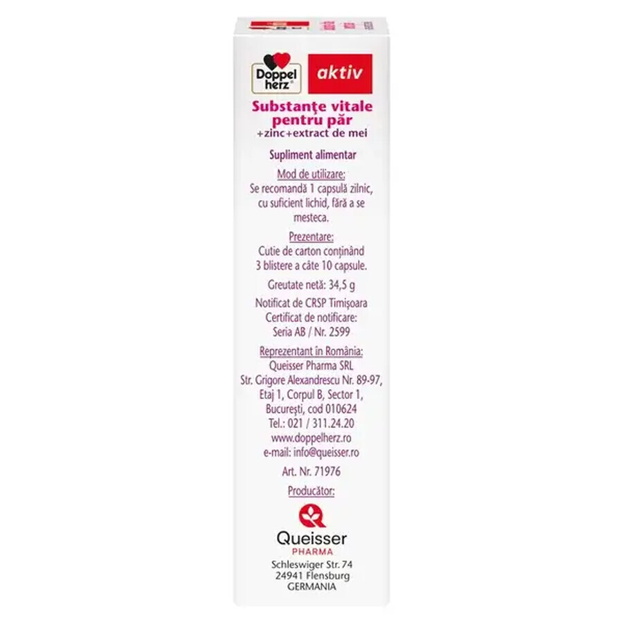 Essentiële stoffen voor het haar, 30 capsules, Doppelherz
