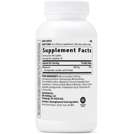 Super Magnesium 400 mg (136912), 90 comprimidos, GNC