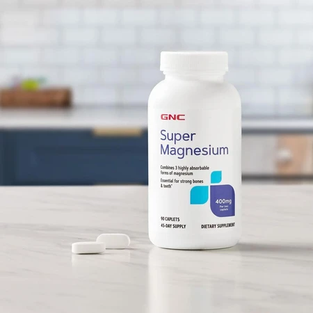 Super Magnesium 400 mg (136912), 90 comprimidos, GNC