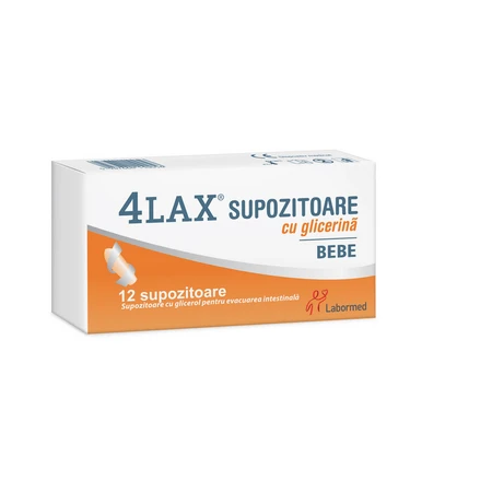 4Lax Glycerin Suppositories for Infants, 12 pieces, Labormed