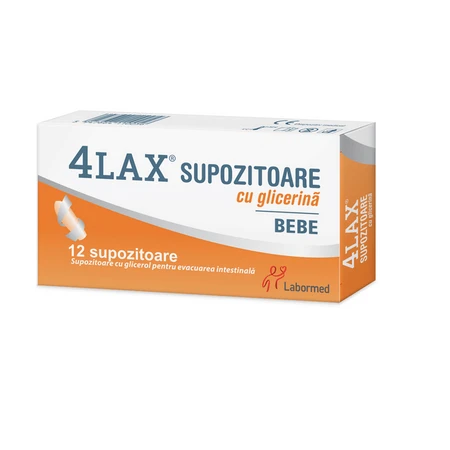 4Lax Glycerin Suppositories for Infants, 12 pieces, Labormed