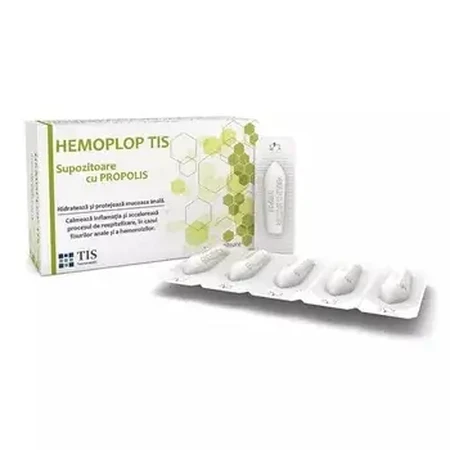 Hemoplop Tis propolis suppositories, 10 pieces, Tis Farmaceutic