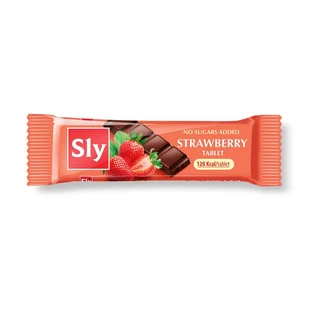 Barrita de chocolate con fresa, 25 g, Sly Nutrition
