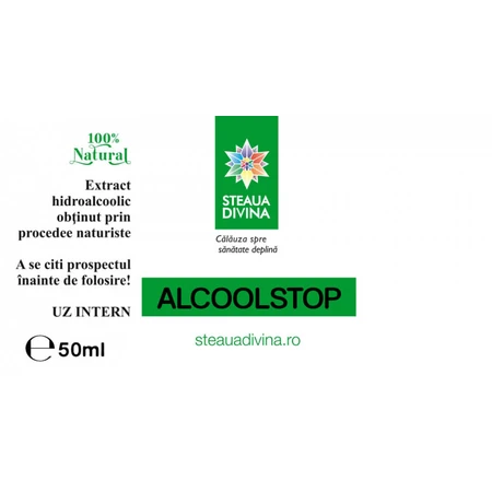 Alcoolstop-tinctuur, 50 ml, Steaua Divina