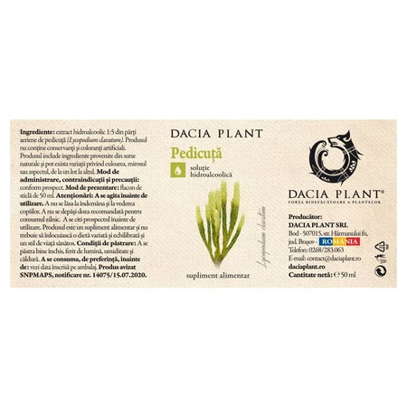 Teinture Pedicutica, 50 ml, Plante Dacia