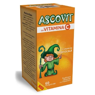 Ascovit con Vitamina C sabor naranja, 60 comprimidos, Omega Pharm