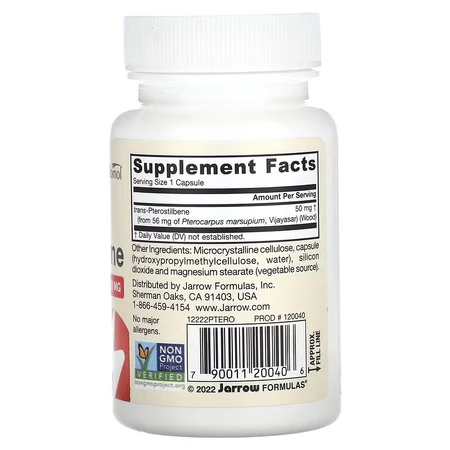 Trans - Pterostilbeen 50mg Jarrow Formulas, 60 capsules, Secom