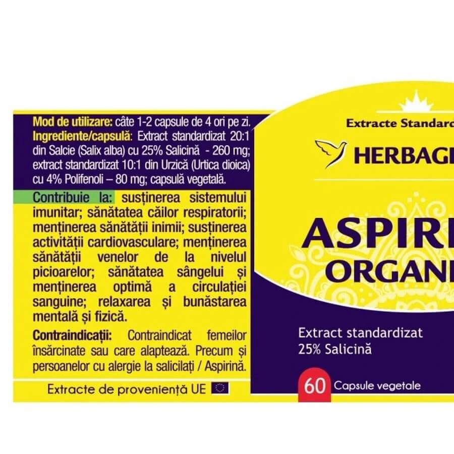 Organische Aspirine, 120 capsules, Herbagetica