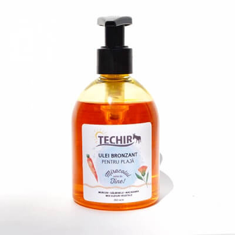 Tanning body oil for the beach, 250 ml, Techir