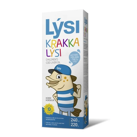Aceite de hígado de bacalao para niños, 240 ml, Lysi